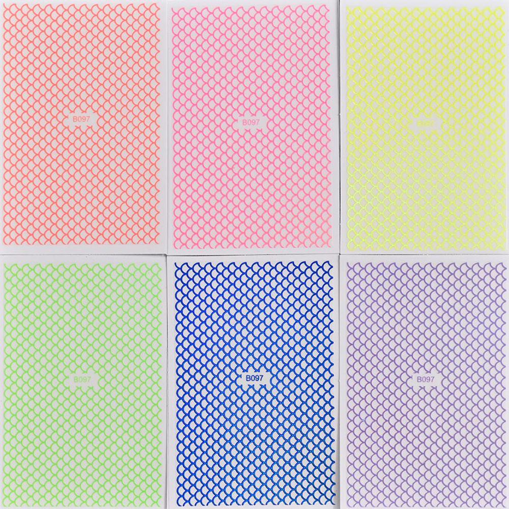 Set 12 Miếng Dán Trang Trí Móng Tay 3D Họa Tiết Sọc Ba Chiều DIY