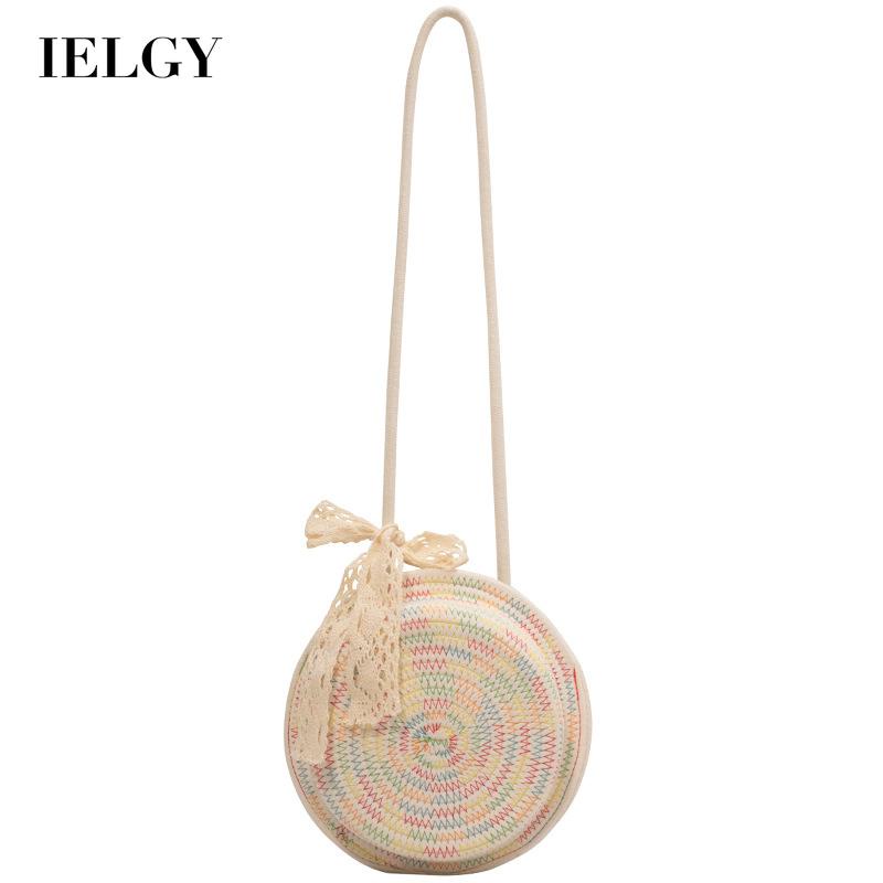 Túi cói Bằng Rơm Hình Tròn Thời Trang Dễ Phối Đồ Cho Nữ