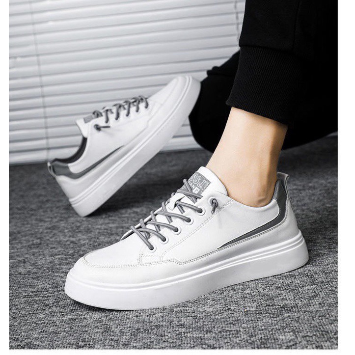 (2 Màu) Giày nam thể thao sneaker - Ginban đen và trắng kiểu dáng thời trang