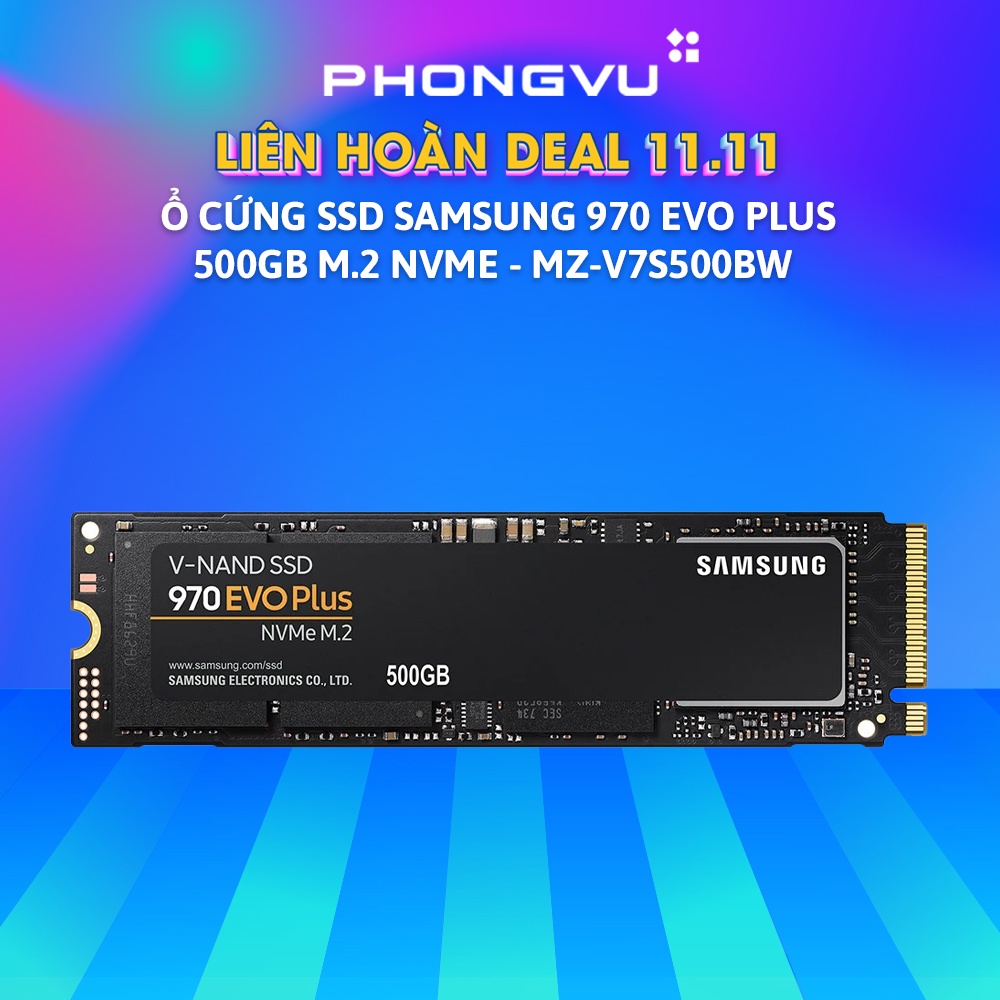 [Mã 1511ELSALE hoàn 7% xu đơn 500K] Ổ cứng SSD Samsung 970 Evo Plus 500GB M.2 NVMe - MZ-V7S500BW - Bảo hành 60 tháng | BigBuy360 - bigbuy360.vn