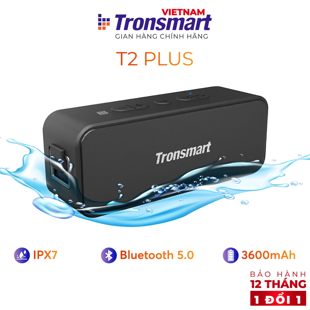 Loa Bluetooth 5.0 Tronsmart Element T2 Plus TM-357167 20W Âm thanh vòm 360 - Hàng chính hãng - Bảo hành 12 tháng 1 đổi 1