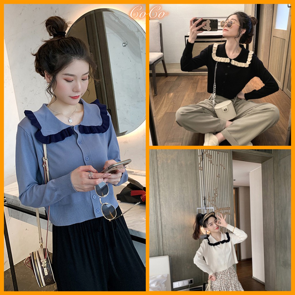 Áo khoác cardigan lụa dệt kim mỏng dáng ngắn gài nút trước ngực ôm dáng cao cấp thời trang 2020 cho nữ