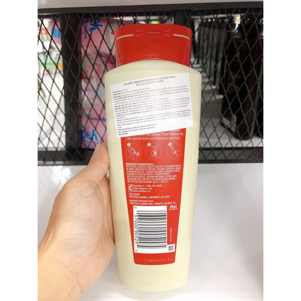 Sữa Tắm Old Spice Timber With Sandalwood 473ml - Chính hãng Mỹ Key4 | BigBuy360 - bigbuy360.vn