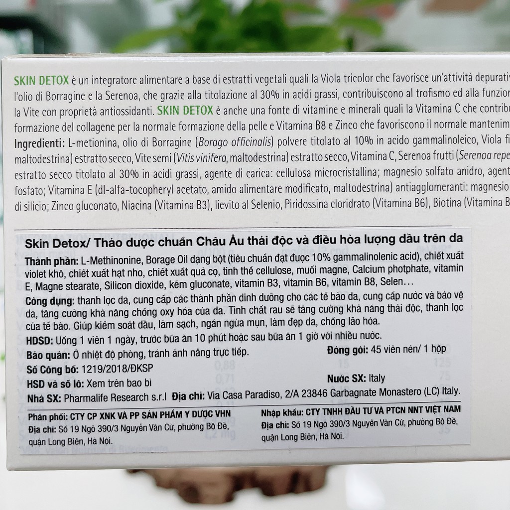 [CHÍNH HÃNG - FREESHIP] Viên uống thải độc và ngăn ngừa mụn Pharmalife SkinDetox | BigBuy360 - bigbuy360.vn