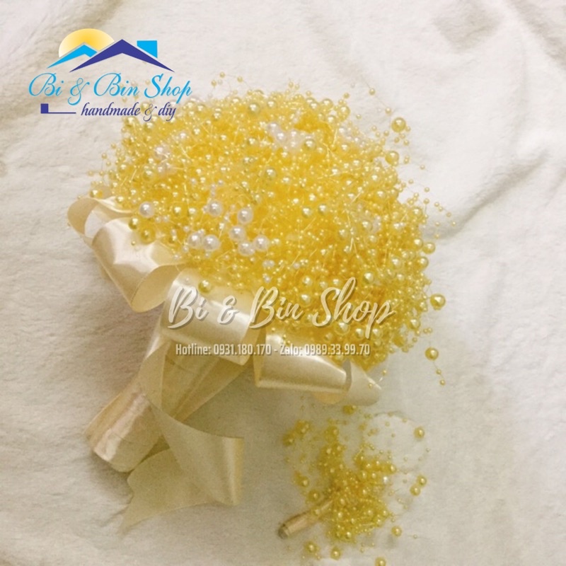 Combo Làm Bó Hoa Cưới Hạt Trai, Bó Hoa Cầm Tay Cô Dâu