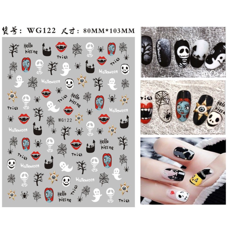 Sticker dán móng tay hình haloween