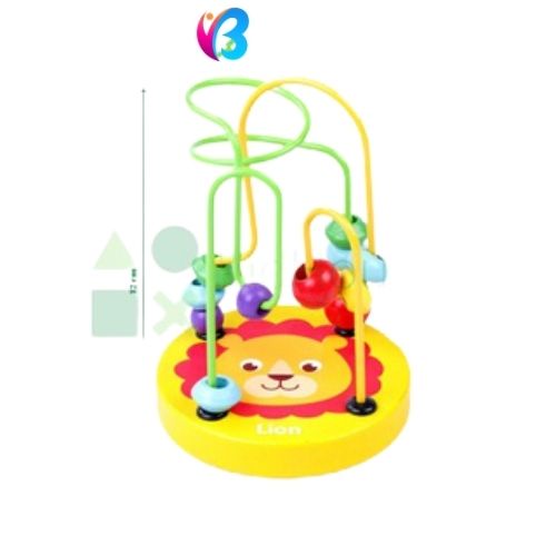 Đồ chơi trẻ em Bộ đồ chơi gỗ Foxi com bo 6 món giáo dục thông minh xâu hạt làm toán Montessori [BABY MAX]