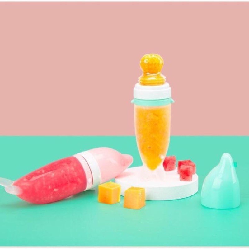 BÌNH THÌA ĂN DẶM VCOOL 2IN1-TẶNG KÈM NÚM NHAI CHỐNG HÓC SIÊU MỀM