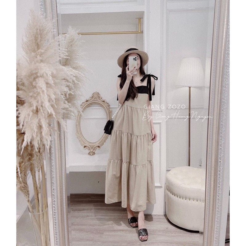 BÁN SỈ VÁY SUÔNG 2S MÀU BE CHO NỮ | BigBuy360 - bigbuy360.vn