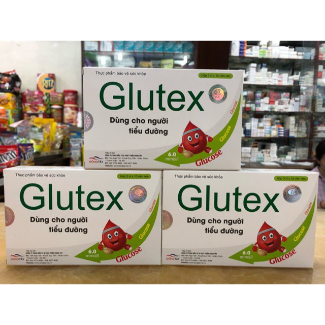 GLUTEX ( chính hãng) hỗ trợ đường huyết hộp 30 viên