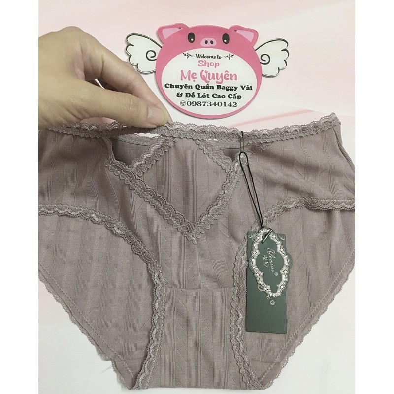 Quần lót tăm lạnh thông hơi viền ren Sexy, chất mềm mại nhẹ như bông