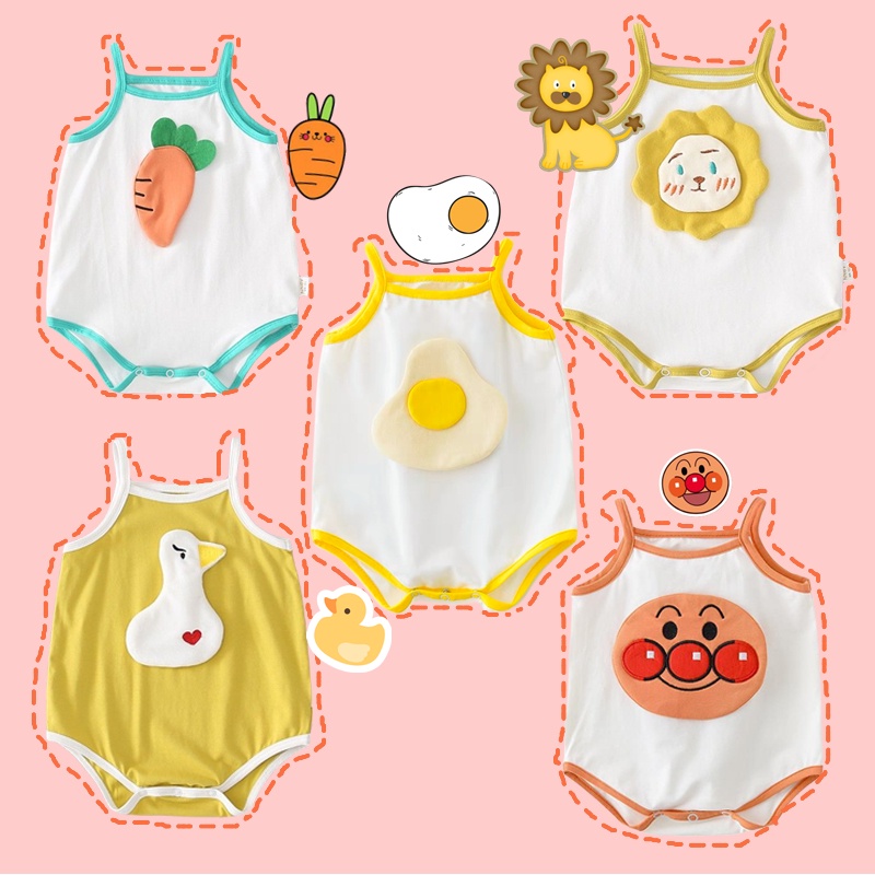 Bộ Jumpsuit Hoạ Tiết Hoạt Hình Cho Trẻ Sơ Sinh