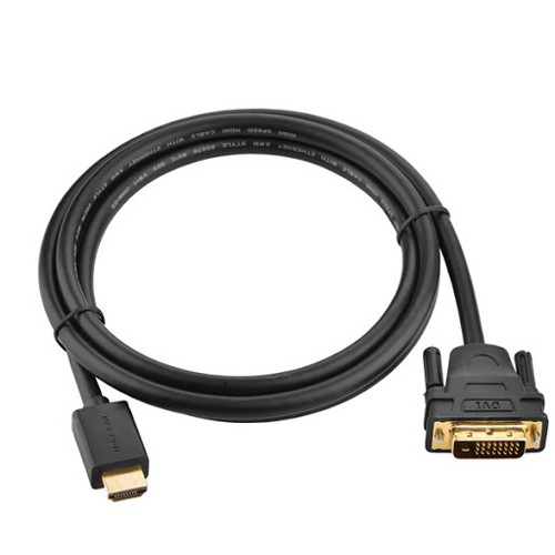 Cáp chuyển đổi HDMI đực sang DVI-D 24+1 đực dây tròn dài 15M UGREEN HD106 10166 - Hàng chính hãng