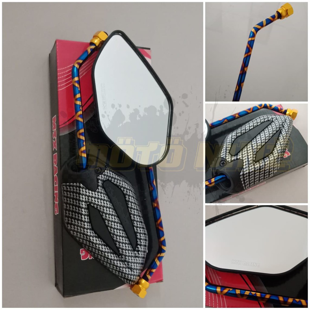 HONDA Gương Chiếu Hậu Carbon Màu Xanh Dương X Jupier 2 Line Darth vario beat fi vario 150 vario 125