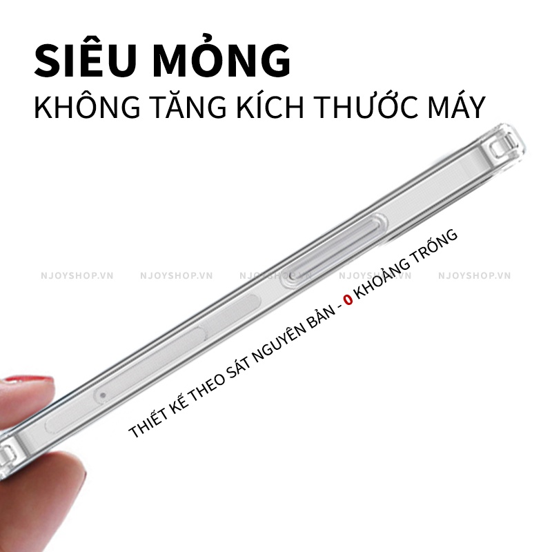 Ốp Trong Suốt Lưng Dẻo Chống Sốc Bảo Vệ Camera Cho Điện Thoại IP11/12/13/14 Pro Max X/Xs/Xsmax KST Design Njoyshop