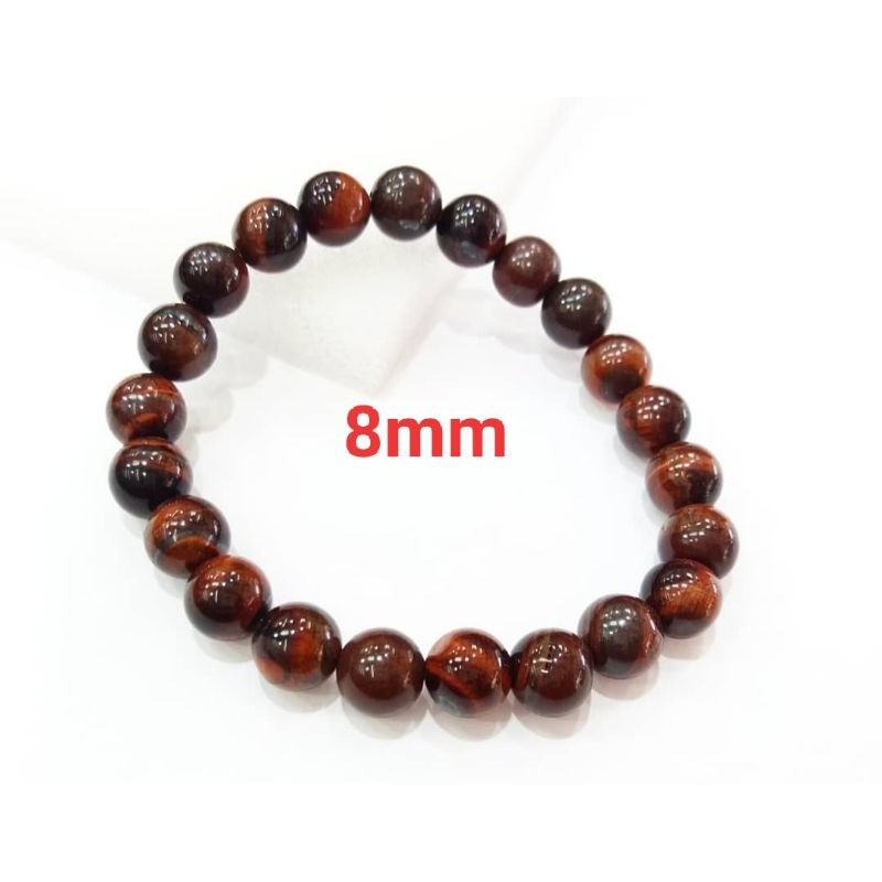 Vòng Tay Đá Biduri 8mm Màu Nâu / Đỏ