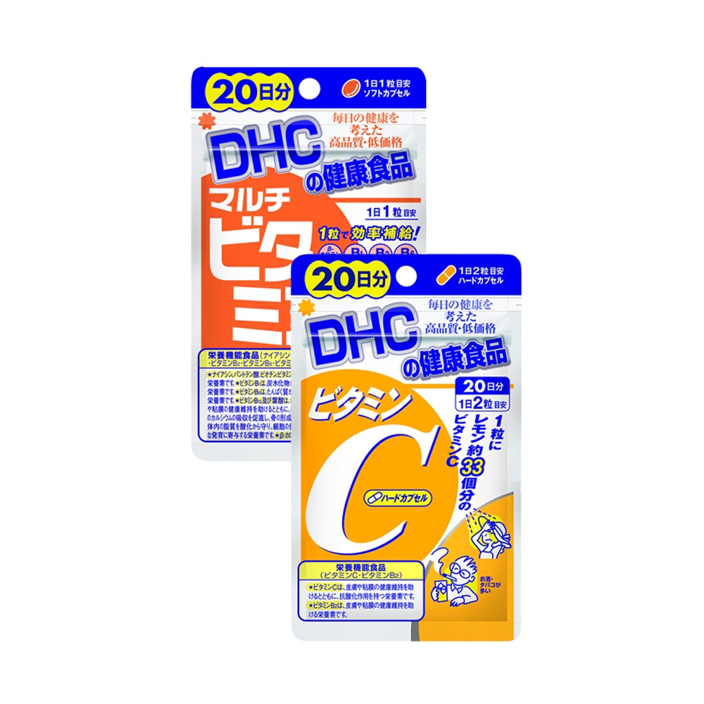 Combo Viên uống DHC hỗ trợ sức khoẻ 20 Ngày (Vitamin C 40 viên & Vitamin tổng hợp 20 viên)