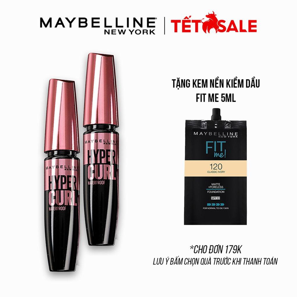 [Bộ trang điểm] Bộ đôi Mascara Cong Mi Hyper Curl Maybelline New York