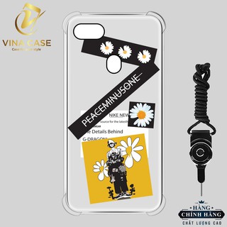 Ốp lưng OPPO A5S-F9-A7 2018 Hoa Cúc Peaceminusone chống sốc trong(sản phẩm có 6 mẫu)-Tặng kèm dây đeo điện thoại