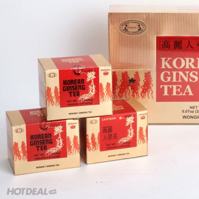 Trà sâm Hàn Quốc Wongin-T Ginseng Tea - Hộp 10 gói x 2gr