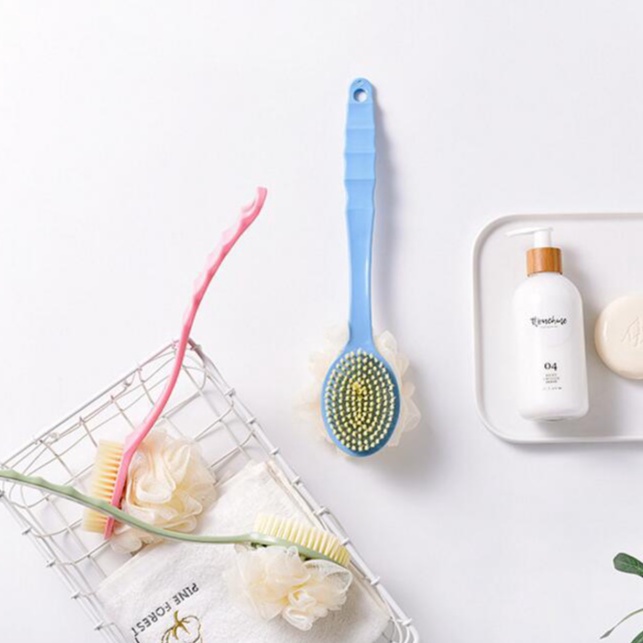 Bàn chải cọ tắm chà lưng massage tẩy tế bào chết body lông mềm cho da nhạy cảm muji nhật bản tặng kèm bông tắm
