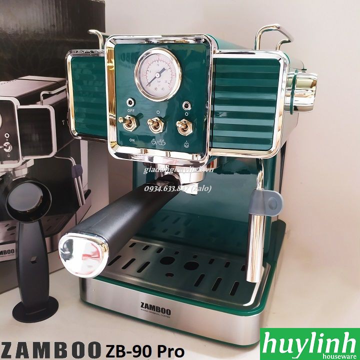 [Mã ELHAMS5 giảm 6% đơn 300K] Máy pha cà phê Zamboo ZB-90 PRO - Tặng 250 gram cf [Model 2020]