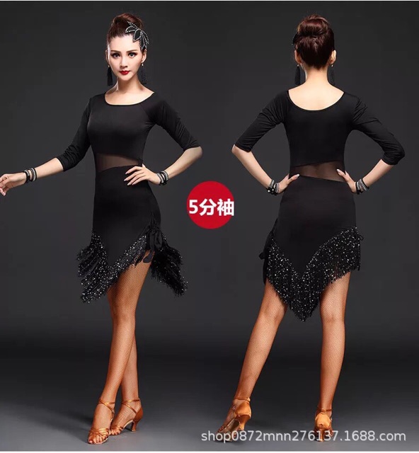Đầm khiêu vũ latin vạt chéo