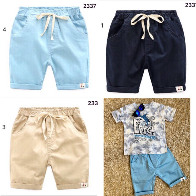 Quần short cạp chun bé trai