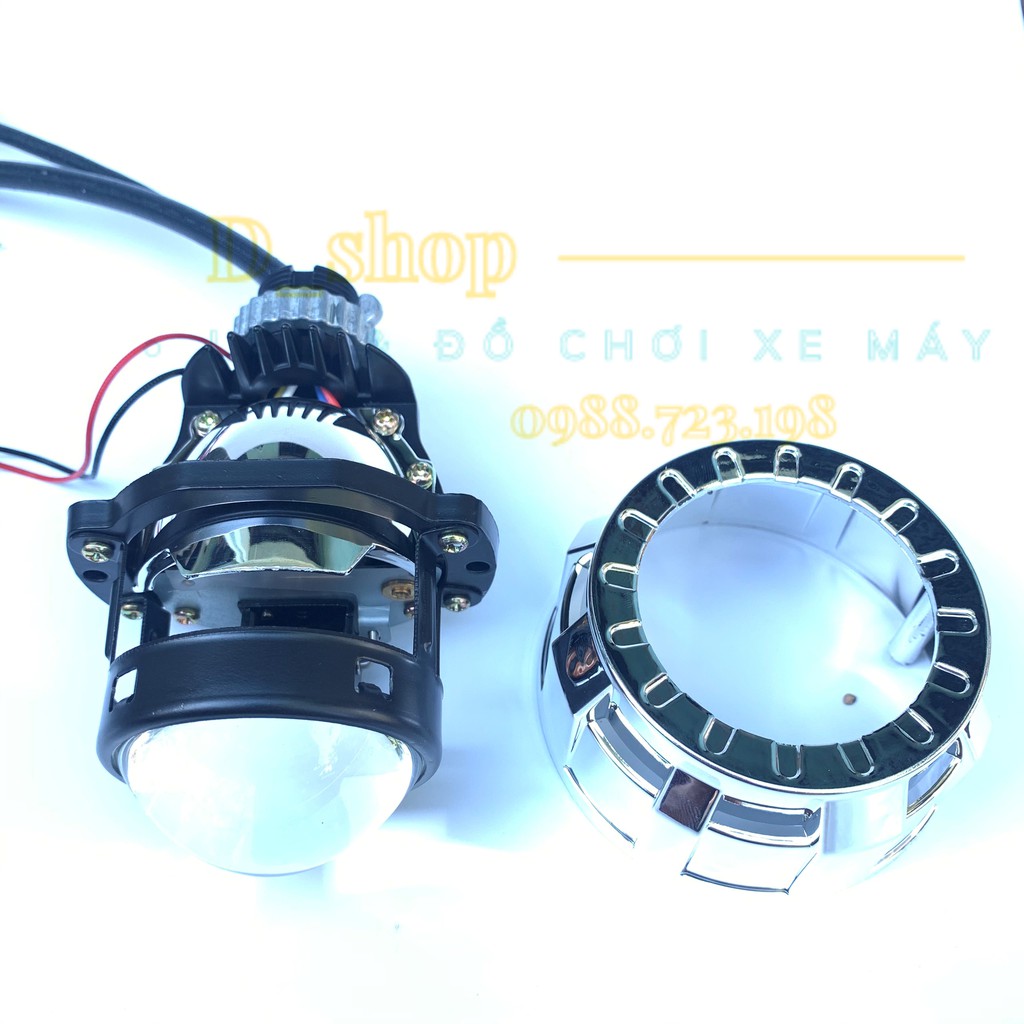 Bi LED 2.0 inch chân đa năng (đui xoáy) - 45w. nhỏ gọn lắp mọi loại ô tô, xe máy. giá 1 bóng.