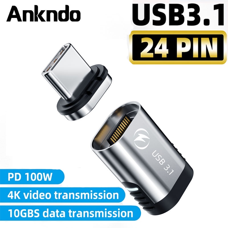 Đầu sạc nhanh ANKNDO Usb C 100W 24Pins USB PD Type C QC 4.0 cho Samsung