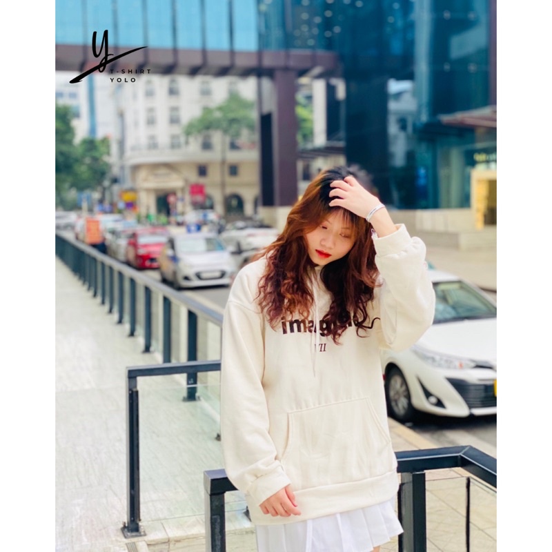 ÁO HOODIE NỈ imagine T-SHIRT YOLO, FORM RỘNG UNISEX | BigBuy360 - bigbuy360.vn