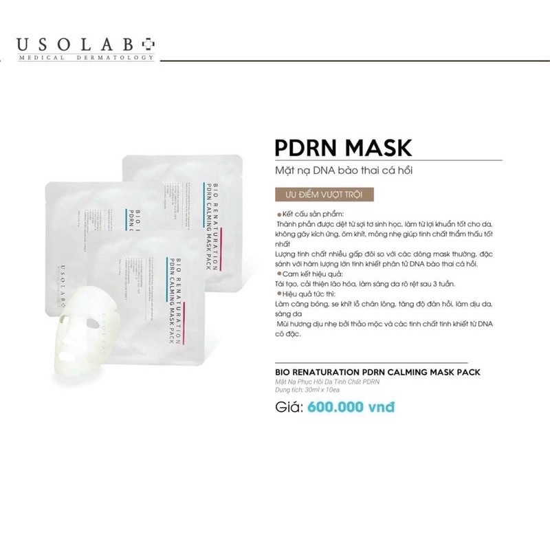 PDRN CALMING MASK - MẶT NẠ TÁI TẠO PHỤC HỒI USOLAB