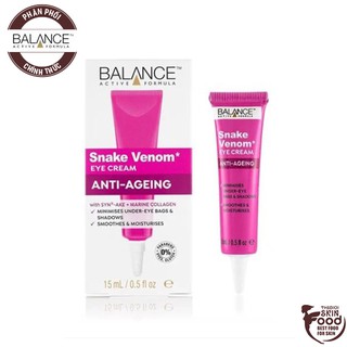 Kem Dưỡng Mắt Ngừa Lão Hóa Chiết Xuất Nọc Rắn Balance Active Formula Snake Venom Eye Cream 15ml