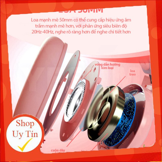 Tai nghe chơi game cổng 3.5mm tích hợp micro thiết kế tông hồng đáng yêu chất lượng cao cho nữ | BigBuy360 - bigbuy360.vn