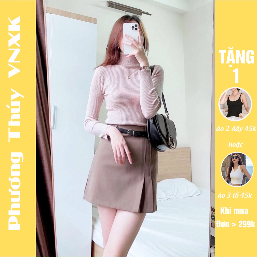 Áo len PHƯƠNG THÚY VNXK cao cấp - áo len cổ lọ kiểu dáng basic phong cách hiện đại hàng Quảng Châu | BigBuy360 - bigbuy360.vn