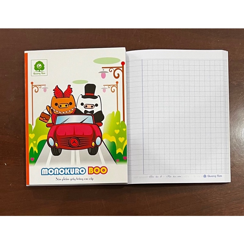 Tập học sinh 96tr, 200tr độ dày 80gsm dòng kẻ4 ôly/ 5 ôly Quang Tâm lốc 5 quyển