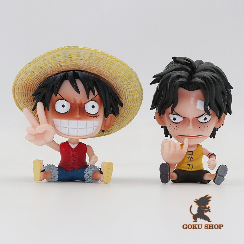 ẢNH THẬT] Mô hình Luffy mũ rơm Chibi One Piece Cao 9cm - Tượng Figure Monkey D.Luffy