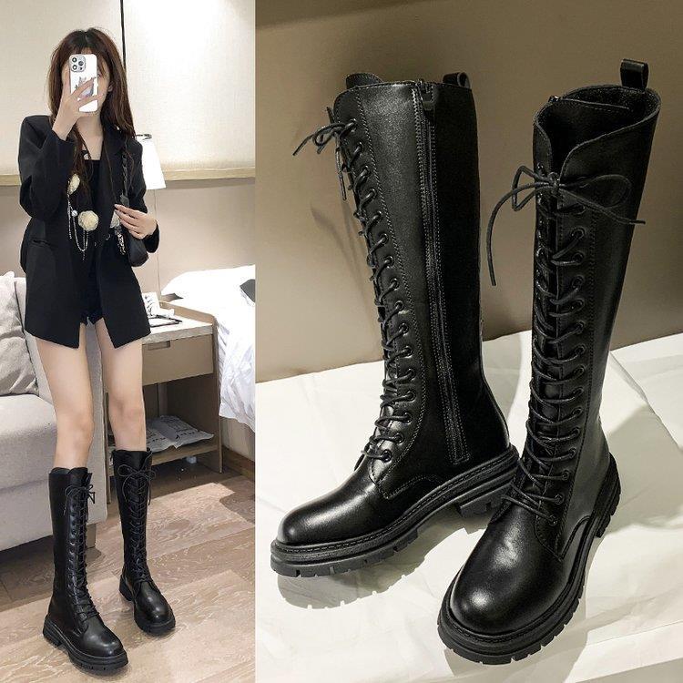 Chính Hãng Giày Bốt Nữ Đế Dày Cao Qua Gối Cỡ Nhỏ Slimmer Look Tall