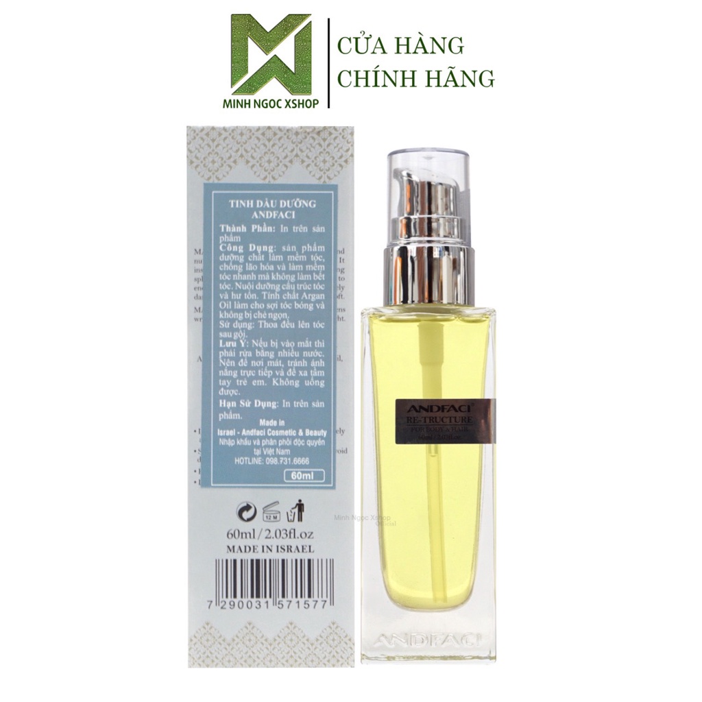 Tinh dầu dưỡng tóc phục hồi siêu phân tử Andfaci Maca Acai Oil 60ML