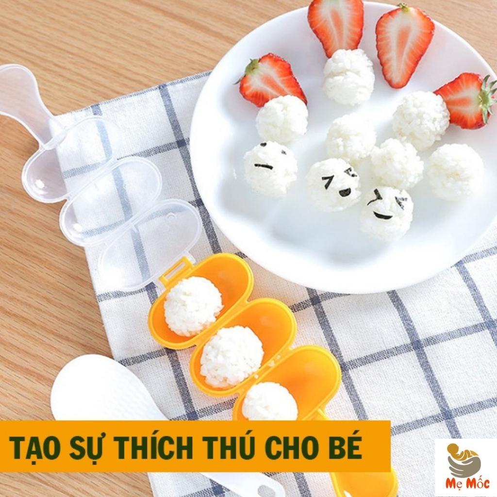 Bộ Khuôn Lắc Cơm Tạo Hình Viên Cho Bé Ăn Dặm, Chất Liệu An Toàn, Shop Mẹ Mốc