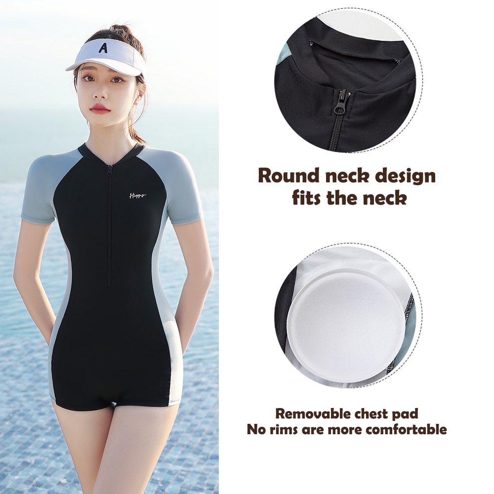 Youyou Đồ Bơi Thể Thao Một Mảnh Nổi Bật Ôm Dáng Mùa Hè Cho Nữ