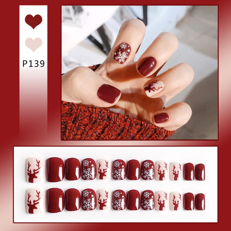 [Hàng mới về] Móng giả dài nhiều màu thời trang có thể đeo tiện dụng cho nữ kèm phụ kiện