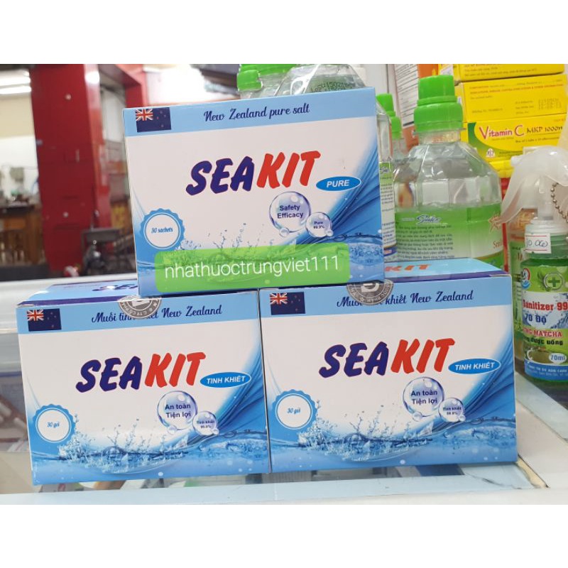 Muối tinh khiết New Zealand SEAKIT - Hộp 30 gói