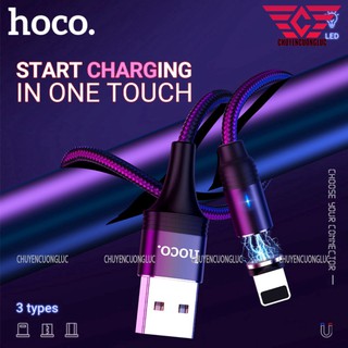 Cáp sạc nhanh nam châm cổng Micro - Type C - Lightning - Hoco U76