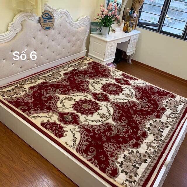 Thảm nỉ trải giường hoa văn siêu ấm