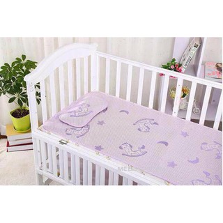 Chiếu lụa điều hòa dành cho bé (Tặng kèm gối cho bé)