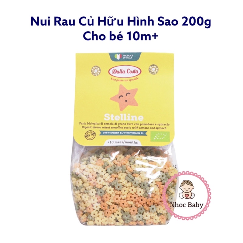 Nui rau củ hữu cơ Bio Dalla Costa cho bé 200g (Ý)