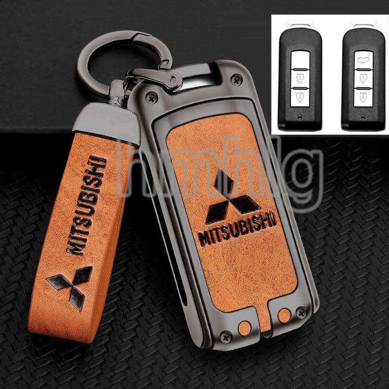 Vỏ Bọc Chìa Khóa Điều Khiển Từ Xa Bằng Da + Silicon Cho Mitsubishi Xpander Prime 2023 Montero Sport 2022 Xpander Cross Pajero Montero Triton Outlander ASX