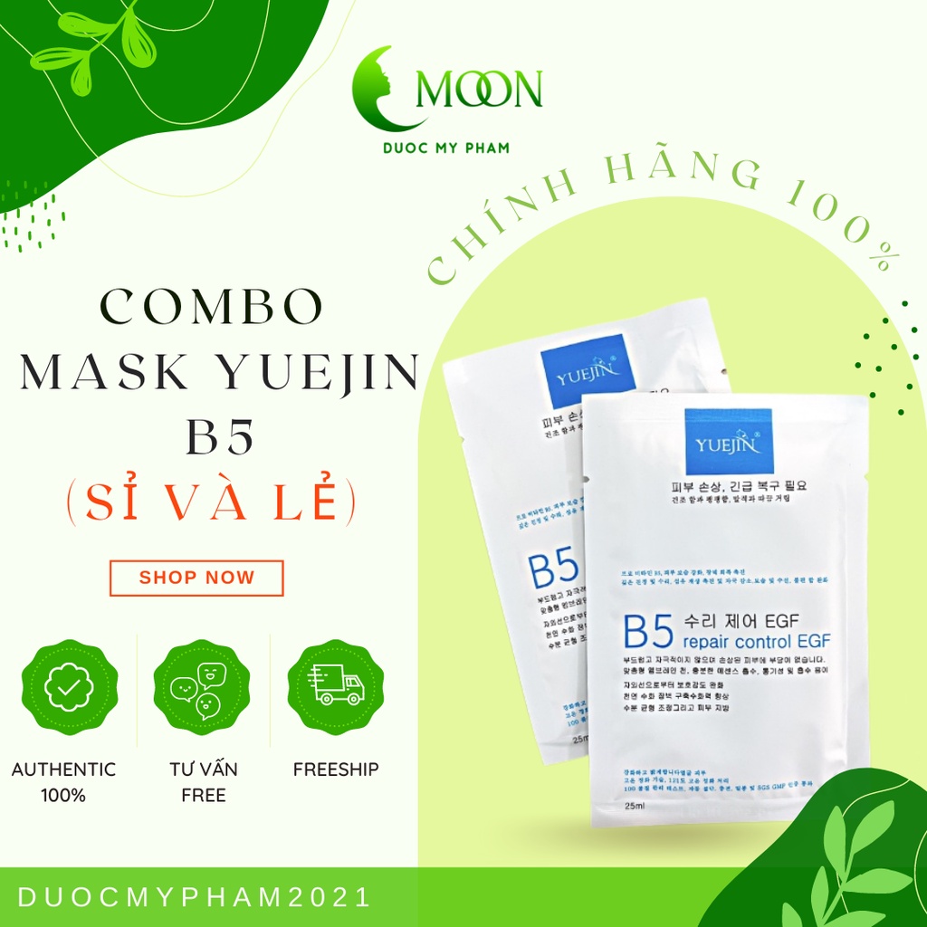 Combo Mask Yuejin B5 - Mặt nạ phục hồi, cấp ẩm Yuejin B5 Repair Control EGF 25ml