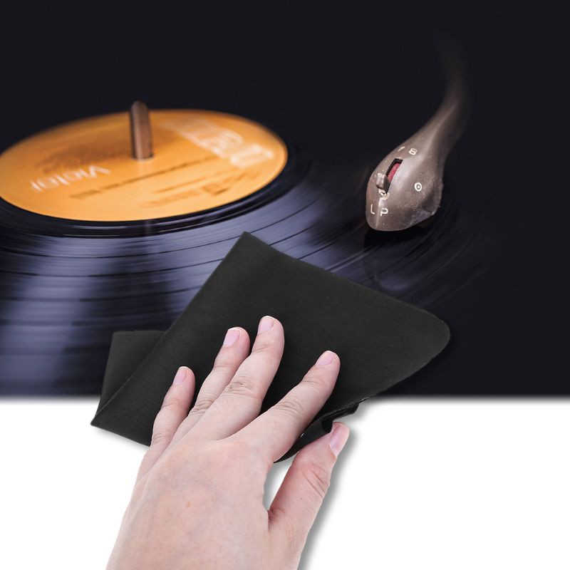 KOK 5Pcs/Bag Anti-Static Cloth Microfiber Towel Record Cleaning Tool Lint Free Cleaner LP Vinyl Turntable Pad CD Player